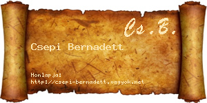 Csepi Bernadett névjegykártya